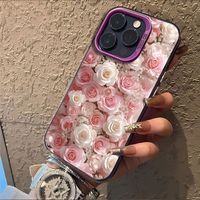 Coques de Téléphone Antichoc Luxe Fleurs pour iPhone 17 Air 16 15 Plus Pro Max 14 13 12 11 X – Housse de Protection Anti-chute Personnalisée