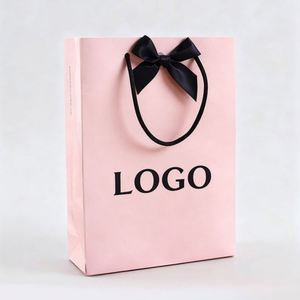 Factory Custom Gold Foil Shoe Underwear Paper <b>Bag</b> Luxury Kraft Paper Packaging for Footwear and Lingerie Brands - Product Image 2