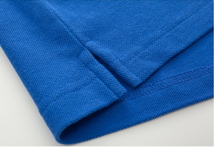 IGift Uniforme fabriqué en usine Conception de vente chaude Logo personnalisé 100% coton Chemise POLO bleue à manches longues pour hommes - Product Image 6