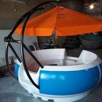 Moteur Électrique Solaire Bbq Fabricants de Bateau Barbecue Donut Bateau Donut Ponton Vert d'Eau Barbecue Rond Bateau Barbecue