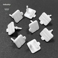 12*10 Bouchons anti-poussière carrés en caoutchouc de type C pour port de charge USB Noir JC-300
