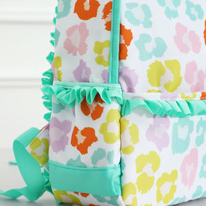 <span class=keywords><strong>Mochila</strong></span> Escolar Ligera e Informal con Volantes, <span class=keywords><strong>Mochila</strong></span> de Nailon con Estampado de Leopardo Colorido para Niñas - Product Image 5