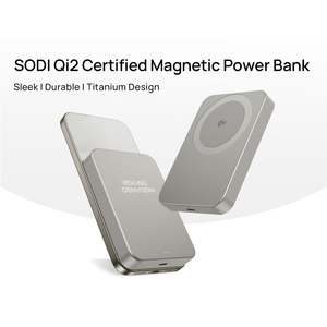 Batterie externe sans fil LS6S7 ultra-fine en alliage d'aluminium magnétique 10000mAh 15W à charge rapide avec écran lumineux portable pour téléphones et tablettes - Product Image 6