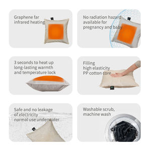 Sarung bantal pemanas Graphene kain kustom bantal USB Selamat Natal dengan lapisan pemanas Graphene - Product Image 2