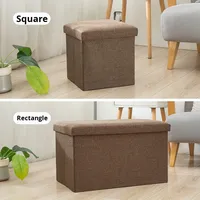 Boîte de rangement pliable en coton colorée, conteneurs, organisateur de vêtements en tissu, tabouret de rangement, pouf, canapé de salon, chaise de chambre à coucher