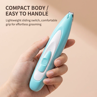 Tondeuse à poils pour chien portable de luxe en gros, avec lumière LED brillante, faible bruit, lame en céramique, batterie rechargeable, personnalisable