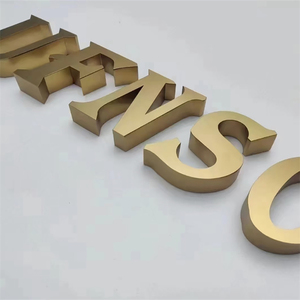 Tùy Chỉnh 3D Màu Vàng Boutique Thư Quảng Cáo Đăng Thấp Moq Không-Chiếu Sáng Kinh Doanh Dấu Hiệu Cho Lễ Tân Trang Trí - Product Image 2