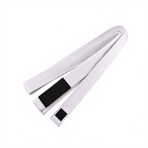 Ceinture de karaté personnalisée en gros, ceinture d'entraînement en sergé de coton 10oz pour arts martiaux, logo brodé - Product Image 1