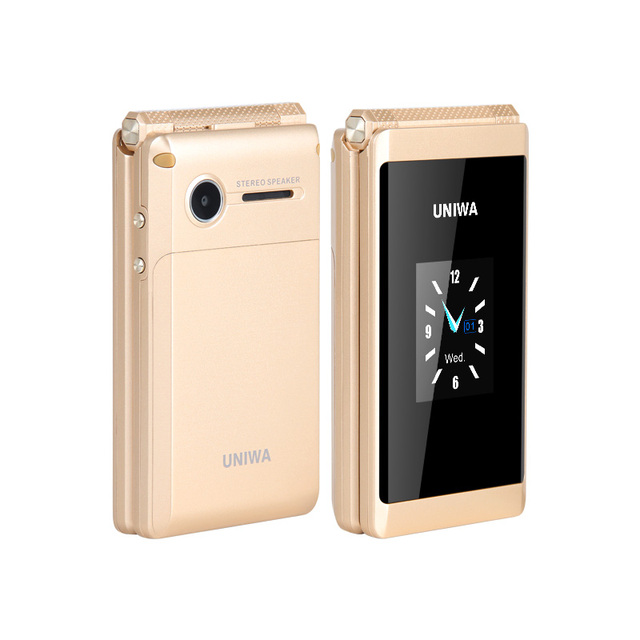 UNIWA X28 2G SOS Function Old Man China Keypad Flip Mobile Phone