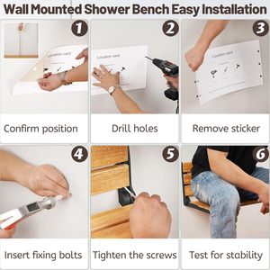 Accessoires <span class=keywords><strong>de</strong></span> maison <span class=keywords><strong>salle</strong></span> <span class=keywords><strong>de</strong></span> <span class=keywords><strong>bain</strong></span> siège <span class=keywords><strong>de</strong></span> toilette vente en gros personnalisé bois aluminium <span class=keywords><strong>bain</strong></span> mural siège <span class=keywords><strong>de</strong></span> douche <span class=keywords><strong>chaise</strong></span> pliante murale - Product Image 5