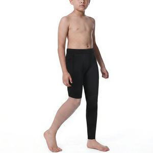 Leggings de compresión personalizados para hombre, hasta la rodilla, de cintura media, con bolsillo para teléfono, de secado rápido, para fútbol, capa base deportiva - Product Image 1