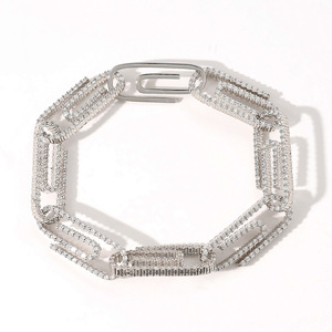 Pulsera Hip Hop de 10mm con Botón de Clip para Hombre, Cadena de Clavícula Personalizada para Pareja, Accesorios Hip Hop, Moda Tanjing - Product Image 2