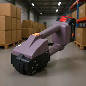 Herramienta Eléctrica Portátil para Flejado, Ajustable para Bandas de PET y PP de 0.4-0.7 Pulgadas, Máquina de Apriete de 6000N para Embalaje - Product Image 2