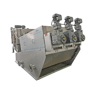 Alta qualidade japonesa empilhado parafuso caracol imprensa filtro lodo desidratação máquina para tratamento mecânico de águas residuais