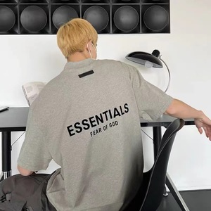 T-shirt Essentials Fear of God surdimensionné en coton, streetwear, manches courtes, <span class=keywords><strong>d</strong></span>écontracté, pour hommes et femmes, hip hop, mode estivale - Product Image 3