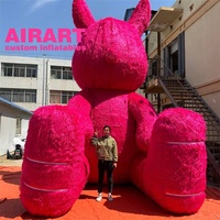 Lapin d'amour gonflable de décoration publicitaire, lapin de dessin animé gonflable mignon personnalisé