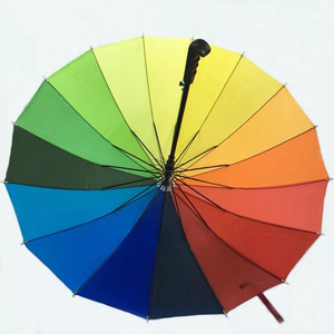Arco Iris Pagoda Sombrilla al aire libre Mango largo Señora Moda Paraguas - Product Image 2