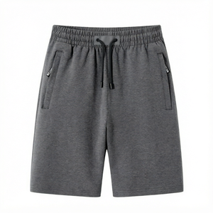 Pantalones Cortos para Hombre 100% Poliéster, Secos y Cómodos, con Cintura Elástica y Cinta de Punto a Rayas - Product Image 1