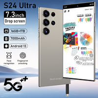 Teléfono Móvil S24 Ultra Movil5G Barato al por Mayor, 7.3 Pulgadas, 8000 mAh, 16 GB, 1 TB, Pantalla Completa, Versión Global, OTG HD CE