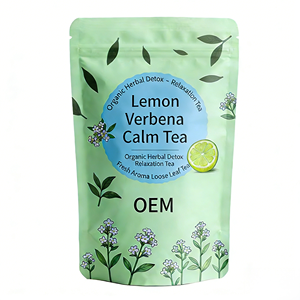ชาสมุนไพรออร์แกนิก OEM เลมอนเวอร์บีน่า คาล์ม เบลนด์ เฮลท์ ที ช่วยดีท็อกซ์ ผ่อนคลาย กลิ่นหอมสดชื่น ชนิดใบชา บรรจุ 30 ซองชาในกล่อง - Product Image 1