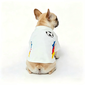 Maillot de football pour chien sur le thème de la Coupe du Monde, léger, à manches courtes, pour bouledogues français - Product Image 4