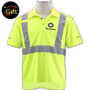 IS09001/BSCI fábrica de seguridad <span class=keywords><strong>reflectante</strong></span> <span class=keywords><strong>trabajo</strong></span> Camisa de algodón de la vida <span class=keywords><strong>polo</strong></span> camiseta - Product Image 1