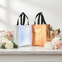 Sac de shopping en non-tissé laminé imprimé avec logo personnalisé, écologique, réutilisable, durable, sac fourre-tout promotionnel en gros
