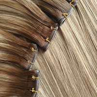 Extensions de cheveux humains Double Drawn Genius Weft Hole Pu Butterfly Weft, sans retour de cheveux