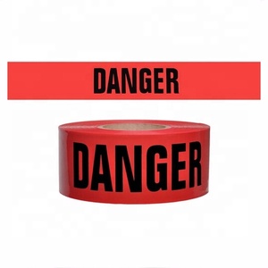 Manufacture Free Sample Custom 100% Virgin PE Strong Red Precaution Barrier Tape 75mm Width 100m Length - Product Image 4