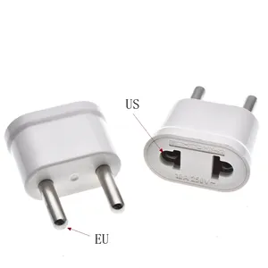 Adaptor Steker EU Jepang US Ke EU Euro Eropa Adaptor Perjalanan Steker Elektrik Kabel Charger Soket Outlet