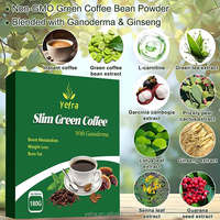 Kopi Diet hijau ramping penurunan berat badan kopi datar perut Cofe instan Garcinia Cambogia sesuai pesanan kopi hijau ramping dengan Ganoderma
