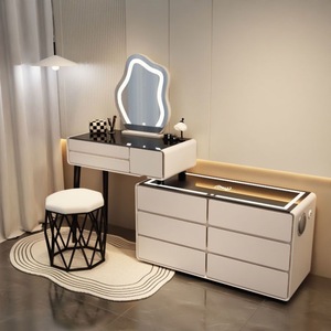 Coiffeuse Princesse Intelligente Multifonction Convertible pour Chambre à Coucher avec Chargement Sans Fil et Miroir LED, Vente en Gros à Bas Prix - Product Image 2