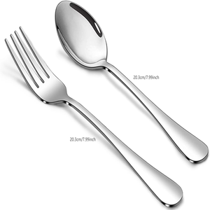 <span class=keywords><strong>Cucina</strong></span> domestica ristorante forchette e cucchiai argenteria per uso alimentare in acciaio inox posate posate - Product Image 2