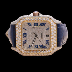 Premium Quality Luxury Moissanite Diamond Quartz <b>Watch</b> <b>Couple</b> Gift Stainless Steel Matching Wrist <b>Watch</b> Available For Sale - Product Image 1