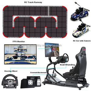 Coche <span class=keywords><strong>de</strong></span> Carreras FPV RC con Cámara, Pista Modular <span class=keywords><strong>de</strong></span> 5.8*2.8M y Juego <span class=keywords><strong>de</strong></span> Volante y Pedales, Simulador <span class=keywords><strong>de</strong></span> Carreras Inmersivo para Adultos - Product Image 1