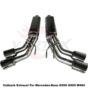 Silenciador de acero inoxidable con salida lateral Vortex y cuatro puntas para Mercedes-Benz G500 G550 W464 2018-2023, actualización. - Product Image 4