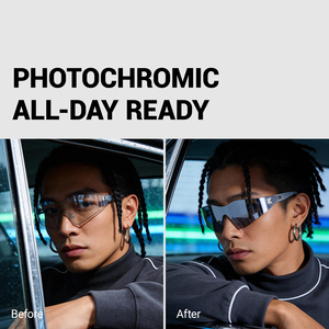 <span class=keywords><strong>Lunettes</strong></span> <span class=keywords><strong>de</strong></span> <span class=keywords><strong>soleil</strong></span> pour hommes KAPVOE TR90, verres <span class=keywords><strong>photochromiques</strong></span> panoramiques, légères, confortables, pour le sport et la course à pied, protection UV400 - Product Image 2