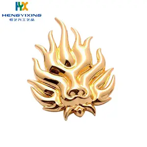 Hengyixing made customized metal frosted breastplate, brooch, badge, dragon three-dimensional relief metal breastplate in 2014