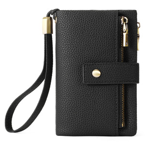 Cartera Corta de Piel Sintética PU para <span class=keywords><strong>Mujer</strong></span>, Estilo Moderno, con Cierre, Antirrobo, para Tarjetas y Monedas, Forro de Poliéster - Product Image 1