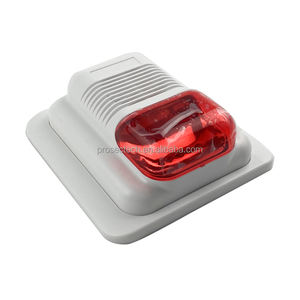 Dc24v Led Elektronische Wit Flasher Sirene Brandalarm Sirene 110db Waarschuwing Hooter Led Zaklamp Geluid Strobe Sirene - Product Image 3