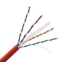 Câble Cat6 UTP fin en cuivre pur Norden 24 AWG 305 m, câble Cat6 UTP CCA 100 m 50 m 100 pieds en rouleau, 50 paires, câble Cat6 double intérieur