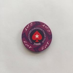 Jetons de <span class=keywords><strong>poker</strong></span> en céramique EPT de haute qualité pour Texas Hold'em, jetons de Mahjong, cartes à jouer, pièces de récompense, non toxiques et durables - Product Image 6