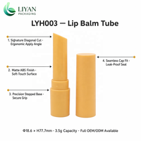 Tubes de baume à lèvres ronds de 3,5 g, tube de rouge à lèvres rose mat, conteneur de gloss à lèvres, crème de soin des lèvres, emballage cosmétique