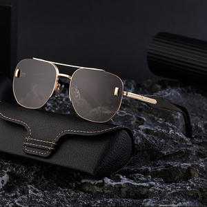 Lunettes de soleil carrées pour hommes Wf 5g112, verres PC noirs, protection UV400, style Instagram, vente en gros transfrontalière - Product Image 5