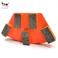 Disques de ponçage diamantés trapézoïdaux LITTLE ANT à 5 segments pour sols en pierre, ciment et béton dur, grain 400