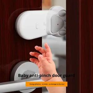 Butée et bloqueur de <span class=keywords><strong>porte</strong></span> automatique anti-pincement Sécurité des enfants et des bébés Écart de <span class=keywords><strong>porte</strong></span> anti-collision Matériau plastique Montage mural - Product Image 2