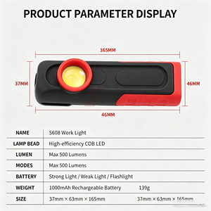 Lámpara de Inspección de Automóviles Recargable de Mano con Base Magnética Fuerte, 4 Modos de Iluminación para Reparación de Automóviles y Trampeo de Mosquitos al Aire Libre - Product Image 4