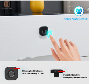 Phong cách đơn giản hiện đại đầu giường màu xám, dẫn bầu không khí ánh sáng + đôi ngăn kéo lưu trữ, với nhỏ chậu cây trang trí - Product Image 5