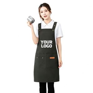 Tabliers en cuir personnalisés avec logo, imperméables, confortables, en toile, sans manches, respirants, pour le service alimentaire, anti-salissures - Product Image 1