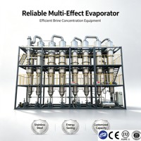 Evaporador Circulante Multiefecto Automático PLC para Concentración de Sorbitol, Maltitol y Alcohol de Azúcar, Acero Inoxidable SS304, Certificado CE ISO